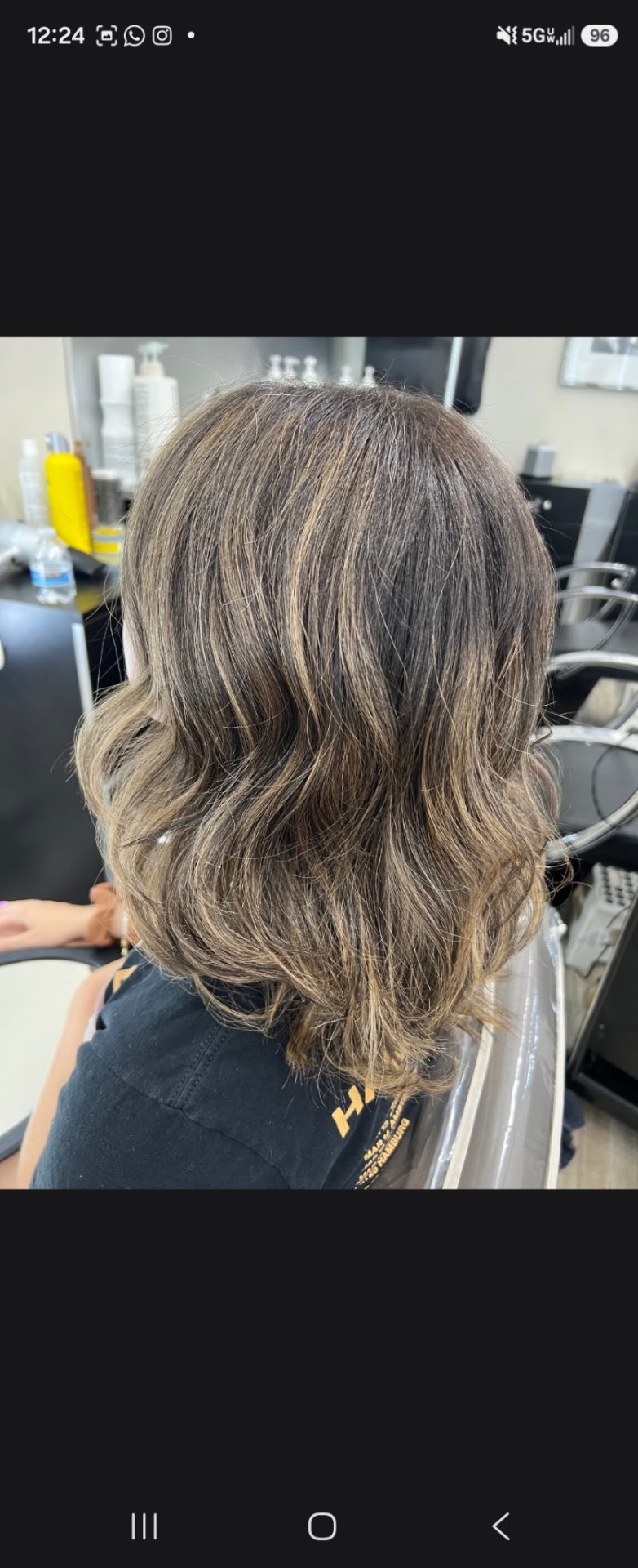 Client hair styled at Phyllis Salon